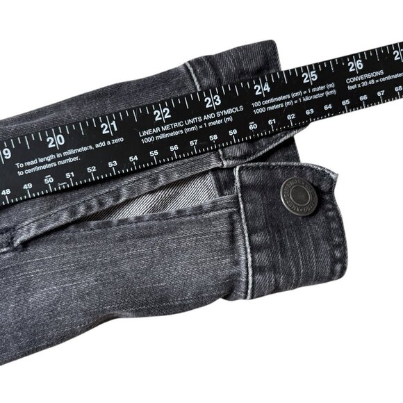 AE Distressed Stretch Black Denim Jacket for Fall Size M - Picture 2 of 11